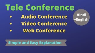 Tele Conferencing in Education II English and Hindi Explanation II [upl. by Acilef]