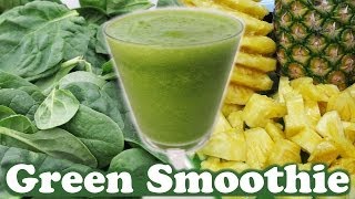 SPINACH PINEAPPLE SMOOTHIE RECIPE  With BananaPineapple GREEN SMOOTHIE RECIPES  HomeyCircle [upl. by Martguerita]