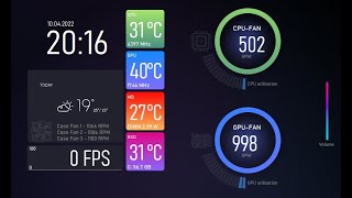 Aida64 Sensor Panel  Smart Home 800x480px by Exhumed [upl. by Gnouhp]