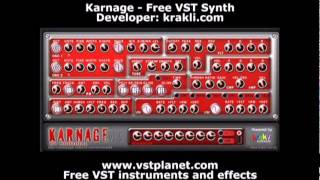 Karnage  Free VST synth  vstplanetcom [upl. by Ettigdirb530]