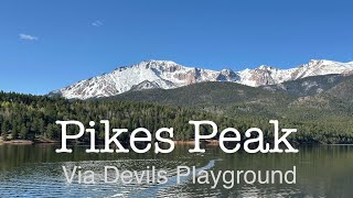 Pikes Peak via Devils Playground Spring Hike Pike National Forest Colorado [upl. by Carolyn]