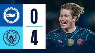 HIGHLIGHTS RAMPANT CITY CLOSE GAP ON GUNNERS  Brighton 04 Man City  Premier League [upl. by Gurevich]