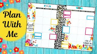 Using Thick Washi Tape for my Summer Monthly Spread  Daily Positives Plan With Me  Happy Planner [upl. by Cynara]