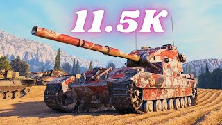 FV215b 183 115K Damage amp Jagdpanzer E 100 11K amp Grille 15 10K dmg World of Tanks [upl. by Reteip125]