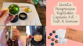 Geesta Nespresso Vertuo Refillable Capsule Kit  Test amp Review [upl. by Oznofla]