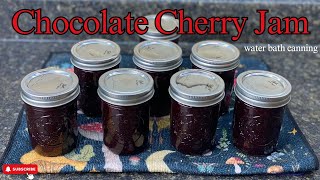 Canning rich chocolate cherry jam [upl. by Loar]