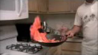 How to Flambé with Alcohol  Flaming Sauce Reduction  Cooking With Fire [upl. by Ragde386]