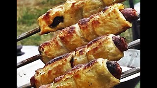 Chorizo Sausage rolls with bbq puff pastry [upl. by Areikahs]