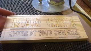 free hand routing a wooden sign start to finish [upl. by Vanthe]