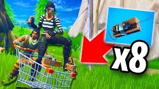 TROLLING PEOPLE WITH C4 SHOPPING CARTS HILARIOUS  Fortnite Battle Royale [upl. by Welbie]