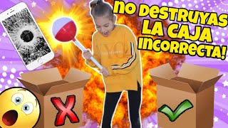 NO DESTRUYAS LA CAJA INCORRECTA  Adios iphone 😭 RETO EXTREMO❌ El mundo de Indy [upl. by Veal]