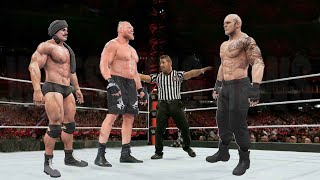 Dara Singh Brock Lesnar vs Martyn Ford Handicap Match [upl. by Lletnom]