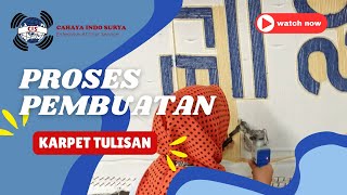 KARPET CUSTOM  KARPET DENGAN TULISAN UNIK PAS BANGET BUAT PECINTA DEKORASI KEREN [upl. by Kentiga261]