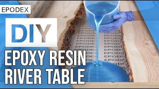 EPODEX epoxy resin  River table DIY [upl. by Eico]