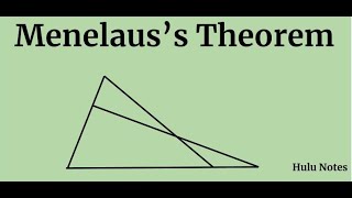 Menelaus Theorem [upl. by Kenelm679]