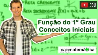 Função do Primeiro Grau Função Afim Conceitos Iniciais Aula 1 de 9 [upl. by Fondea]