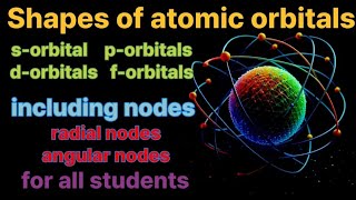 Shapes of atomic orbitals  s p d f orbitals shape  nodes [upl. by Naitsabas]