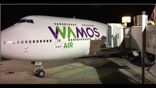 WAMOS AIR 747400 Gate 2 Arrival at VC Bird Intl Airport [upl. by Nerej]