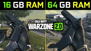 Warzone 20  16GB RAM vs 64GB RAM [upl. by Analah]