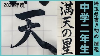 埼玉県書き初め課題書いてみました！中学2年生編【書き初め】【埼玉県】【中2】 [upl. by Tol]