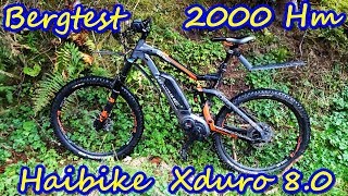 Haibike Xduro Nduro 80  Bergtest über 2000 Hm  Akku Bosch Powerpack 500  E Bike Test [upl. by Ohare]