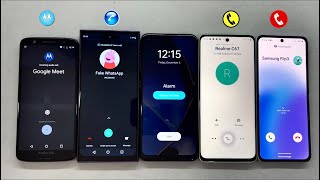 Meet WhatsApp Incoming call Motorola 1S  Galaxy S25  Realme C67  Z Flip3  Alarm Clock OpponA55 [upl. by Nallak800]