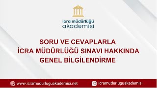 Soru ve Cevaplarla İcra Müdürlüğü Sınavı Hakkında Genel Bilgilendirme  2024 [upl. by Noedig]