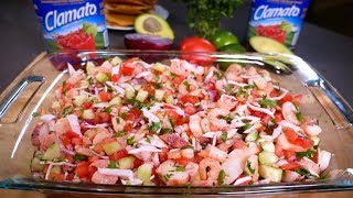 Ceviche Mixto Mexicano con Clamato  Mi Cocina Rápida [upl. by Edd]