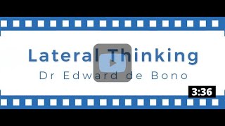 Dr Edward de Bono introduces Lateral Thinking [upl. by Nerty]