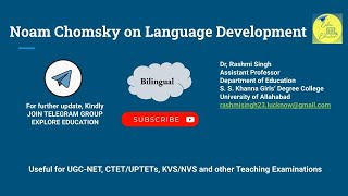 Noam Chomsky Theory on Language Development [upl. by Yelime]