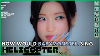 HOW WOULD BABYMONSTER SING quotHELICOPTERquot CLC  LINE DISTRIBUTION [upl. by Cohlier108]