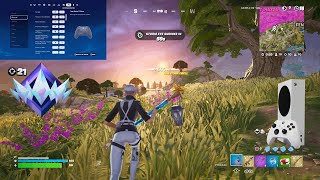 Xbox Series S Fortnite Chapter 5 Ranked Gameplay  BEST AIMBOT controller Settings4K 120FPS [upl. by Lyford]