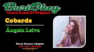 KaraOke  Cobarde Original  Angela Leiva  BuriOkey [upl. by Robin498]