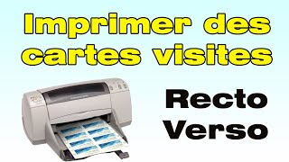 Comment imprimer une carte de visite recto verso [upl. by Oiril]