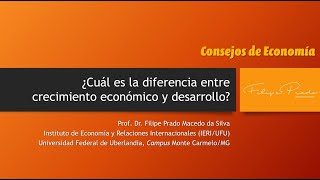 ¿Cuál es la diferencia entre crecimiento económico y desarrollo [upl. by Suaeddaht949]