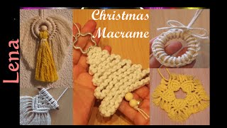 𝗠𝗮𝗰𝗿𝗮𝗺𝗲 with 𝗟𝗲𝗻𝗮👼🏼 5 Makramee Weihnachtsschmuck Stern Kranz Engel Tannenbaum  Christmas Ornaments [upl. by Naul]