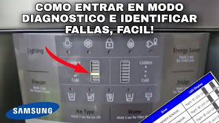 MODO DIAGNOSTICO  REFRIGERADOR SAMSUNG RS26DDAPN RS26DDARS [upl. by Llenad326]