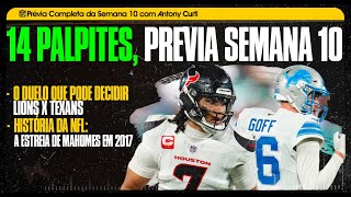 🏈 Prévia wk 10 da NFL 14 palpites Game of The Week Duelos que podem decidir [upl. by Ariom]