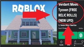 BEST TYCOON GAME IN ROBLOX  Verdant Moon [upl. by Arhat]