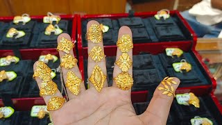 মাত্র ১ আনা থেকে সোনার আংটি কিনুন 😱😱  Lightweight Gold Finger Ring Design With Price 2024 [upl. by Avehs958]