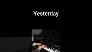 Yesterday  The Beatles Piano Karaoke Lyrics [upl. by Doralynne]