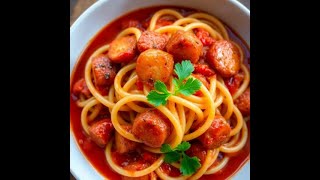 Mediterranean Pasta with Spiced Potatoes and Tomato Sauce [upl. by Euginom]