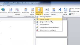 Enumeración desde la tercera pagina WORD 2010 o cualquiera pagina [upl. by Eitac]