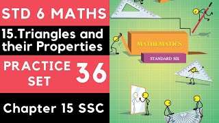 6th Std  Mathematics  Chapter 15 Triangles and their properties Practice Set 36 solved in hindi [upl. by Roybn222]