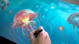 Digital Arts review  Kathrin Hawelka creates CG artwork on Cintiq 27QHD [upl. by Buskirk656]