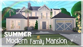 BLOXBURG Summer Modern Family Mansion  bloxburg house build  bloxburg speed build [upl. by Adnil]