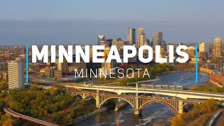 Minneapolis Minnesota  4K drone footage [upl. by Adnocahs]