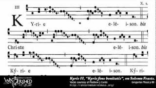 Kyrie II from Mass II Gregorian Chant [upl. by Anilorak839]