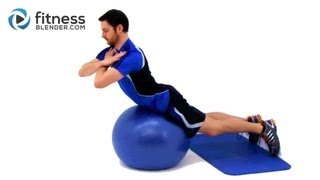 Total Body Physio Ball Workout  PhysioBall Exercises [upl. by Binnie]