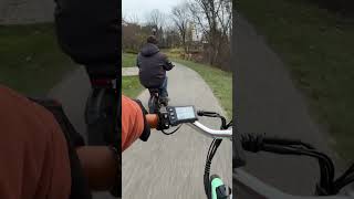 Ebike drag race small tires vs big tires freego electricbike ebikes [upl. by Oiragelo695]